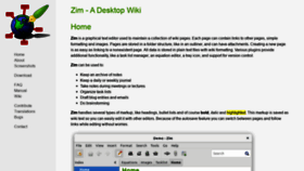 What Zim-wiki.org website looked like in 2021 (3 years ago)
