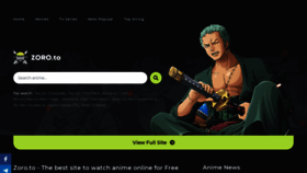 What Zoro.to website looked like in 2021 (3 years ago)