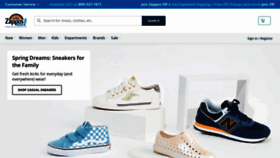 What Zappos.com website looked like in 2021 (2 years ago)