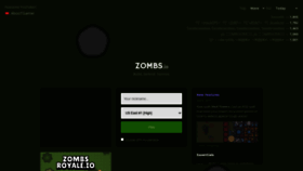 What Zombs.io website looked like in 2021 (2 years ago)