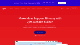 What Zyro.com website looked like in 2021 (2 years ago)