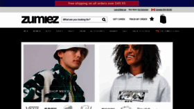 What Zumiez.ca website looked like in 2021 (2 years ago)