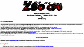 What Z80.info website looked like in 2021 (2 years ago)