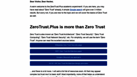 What Zerotrust.plus website looked like in 2021 (3 years ago)