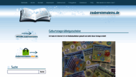 What Zaubereinmaleins.de website looked like in 2021 (2 years ago)