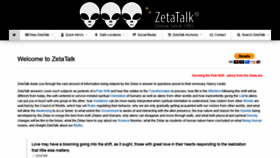 What Zetatalk2.com website looked like in 2022 (2 years ago)