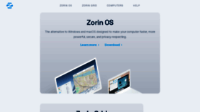 What Zorin.com website looked like in 2022 (2 years ago)