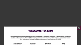 What Zain.com website looked like in 2022 (2 years ago)