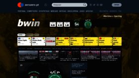 What Zerozero.pt website looked like in 2022 (4 years ago)