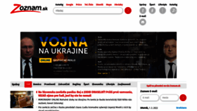 What Zoznam.sk website looked like in 2022 (2 years ago)