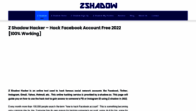 What Zshadow.info website looked like in 2022 (2 years ago)