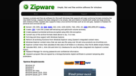What Zipware.org website looked like in 2022 (2 years ago)