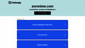 What Zoronime.com website looked like in 2022 (2 years ago)