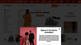 What Zando.co.za website looked like in 2022 (1 year ago)