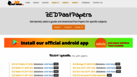 What Zedpastpapers.com website looked like in 2022 (1 year ago)