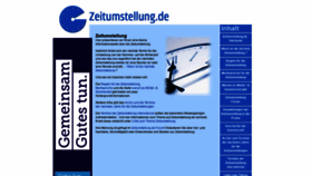 What Zeitumstellung.de website looked like in 2022 (1 year ago)