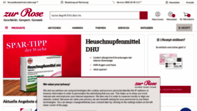 What Zurrose.de website looked like in 2022 (1 year ago)
