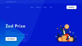 What Zedprize.com website looked like in 2022 (1 year ago)