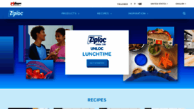 What Ziploc.com website looked like in 2022 (1 year ago)