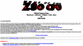 What Z80.info website looked like in 2022 (1 year ago)
