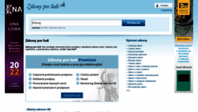What Zakonypreludi.sk website looked like in 2022 (1 year ago)