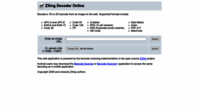 What Zxing.org website looked like in 2022 (1 year ago)