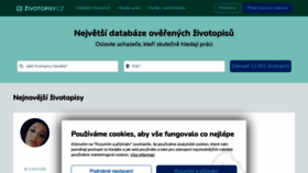 What Zivotopisy.cz website looked like in 2022 (1 year ago)