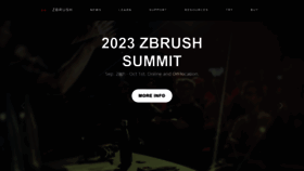 What Zbrush.com website looked like in 2023 (This year)