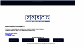 What Zesco.com website looked like in 2023 (This year)