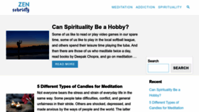 What Zensobriety.com website looked like in 2023 (This year)