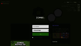 What Zombs.io website looked like in 2023 (This year)