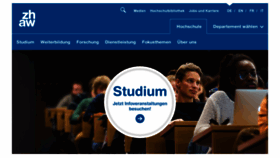 What Zhaw.ch website looked like in 2023 (2 years ago)