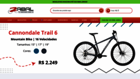 What Zabalbike.com.br website looked like in 2023 (1 year ago)