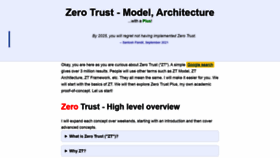 What Zerotrust.plus website looked like in 2023 (2 years ago)