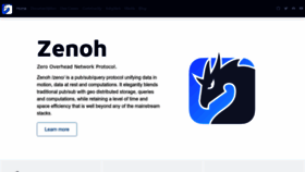 What Zenoh.io website looks like in 2024 
