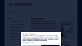 What Zeitumstellung.de website looks like in 2024 