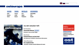 What Zeitschrift-osteuropa.de website looks like in 2024 