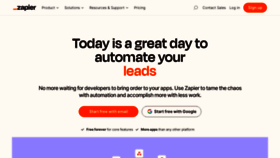 What Zapier.com website looks like in 2024 