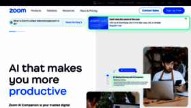 What Zoom.us website looked like in 2024 (2 years ago)
