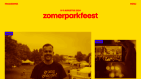 What Zomerparkfeest.nl website looks like in 2024 