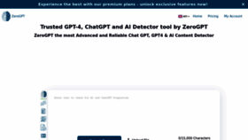 What Zerogpt.com website looked like in 2024 (1 year ago)