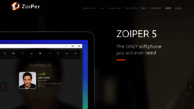 What Zoiper.com website looks like in 2024 
