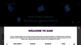 What Zain.com website looks like in 2024 